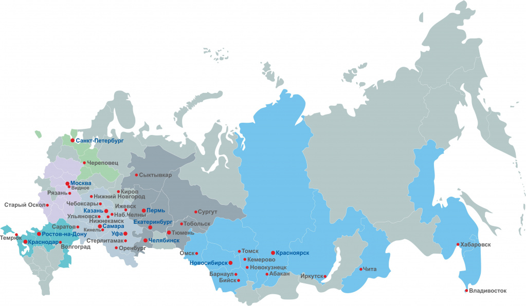 Оренбург на карте